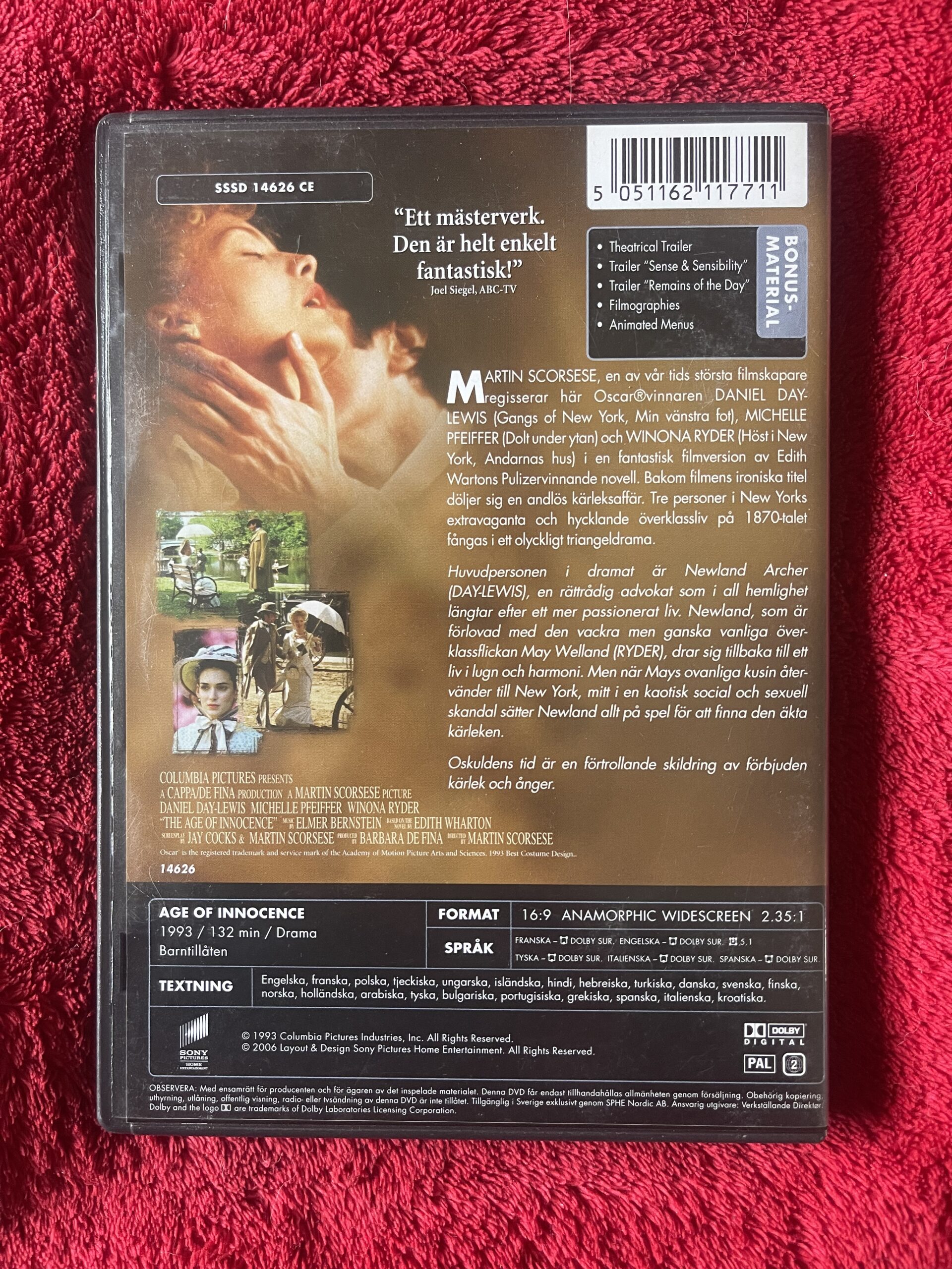 THE AGE OF INNOCENCE - OSKULDENS TID - SPECIAL EDITION (1993) - Bild 2