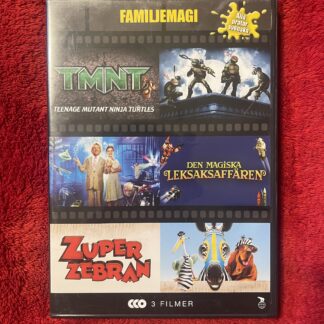 TMNT / Den magiska leksaksaffären / Zuper Zebran (2007 / 2007 / 2005) – Familj / Äventyr / Komedi – DVD (3 filmer)