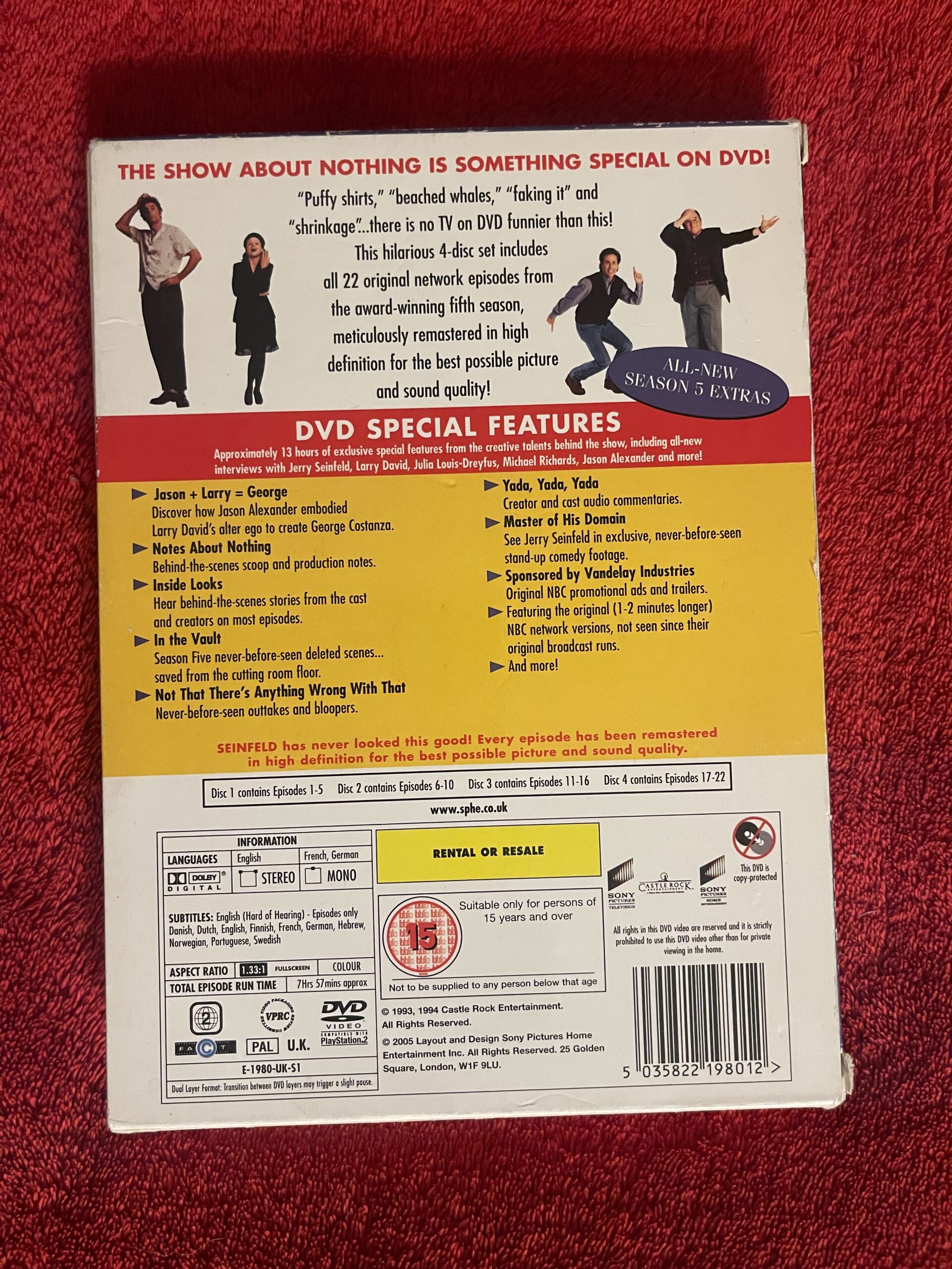 Seinfeld – Säsong 5 (1993–1994) | Sitcom / Komedi | DVD (4-disc) - Bild 2
