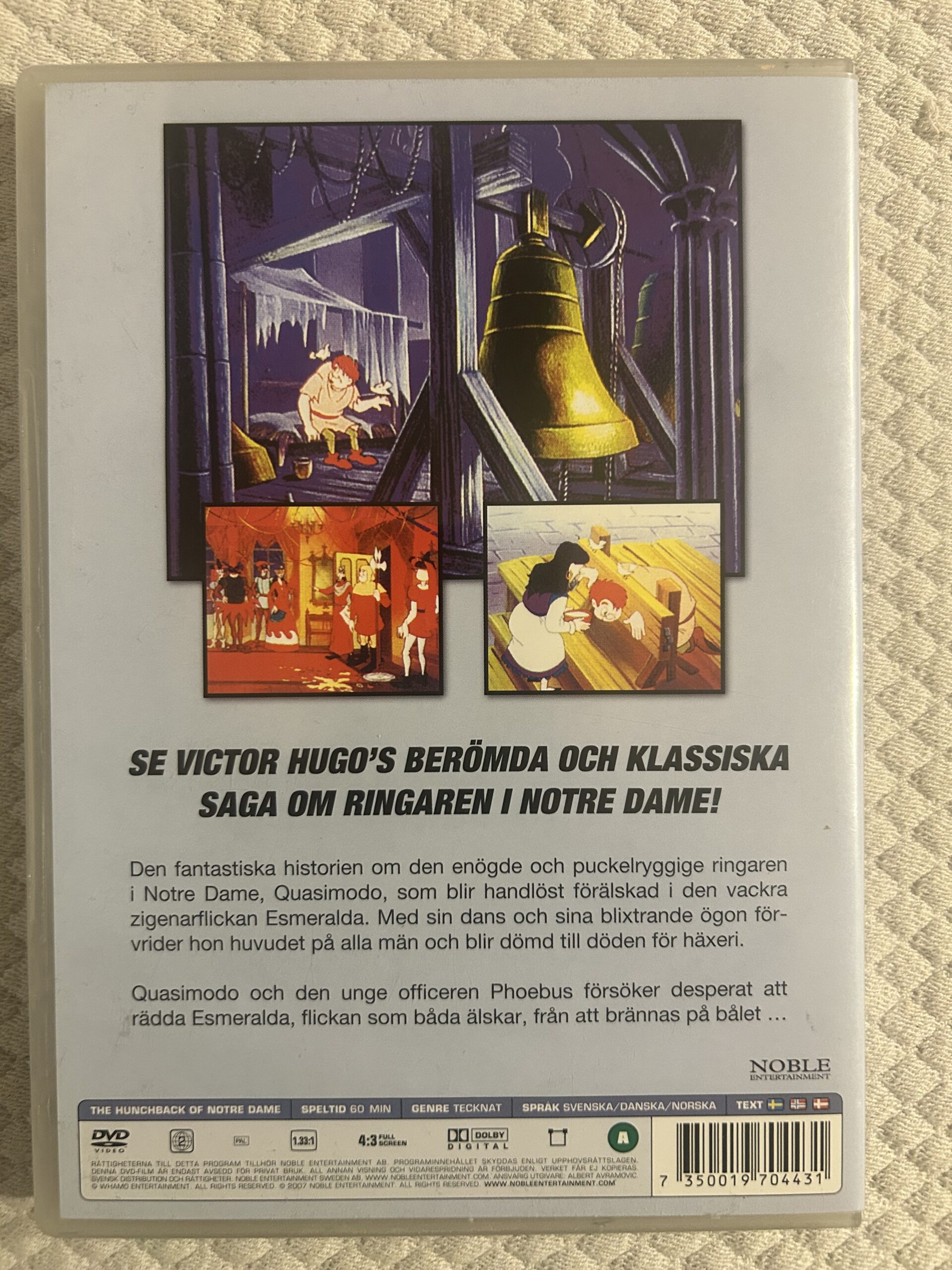 Ringaren i Notre Dame – Tecknad / Familj / Drama / Klassiker – DVD – 1996 – Region 2 (PAL) - Bild 2