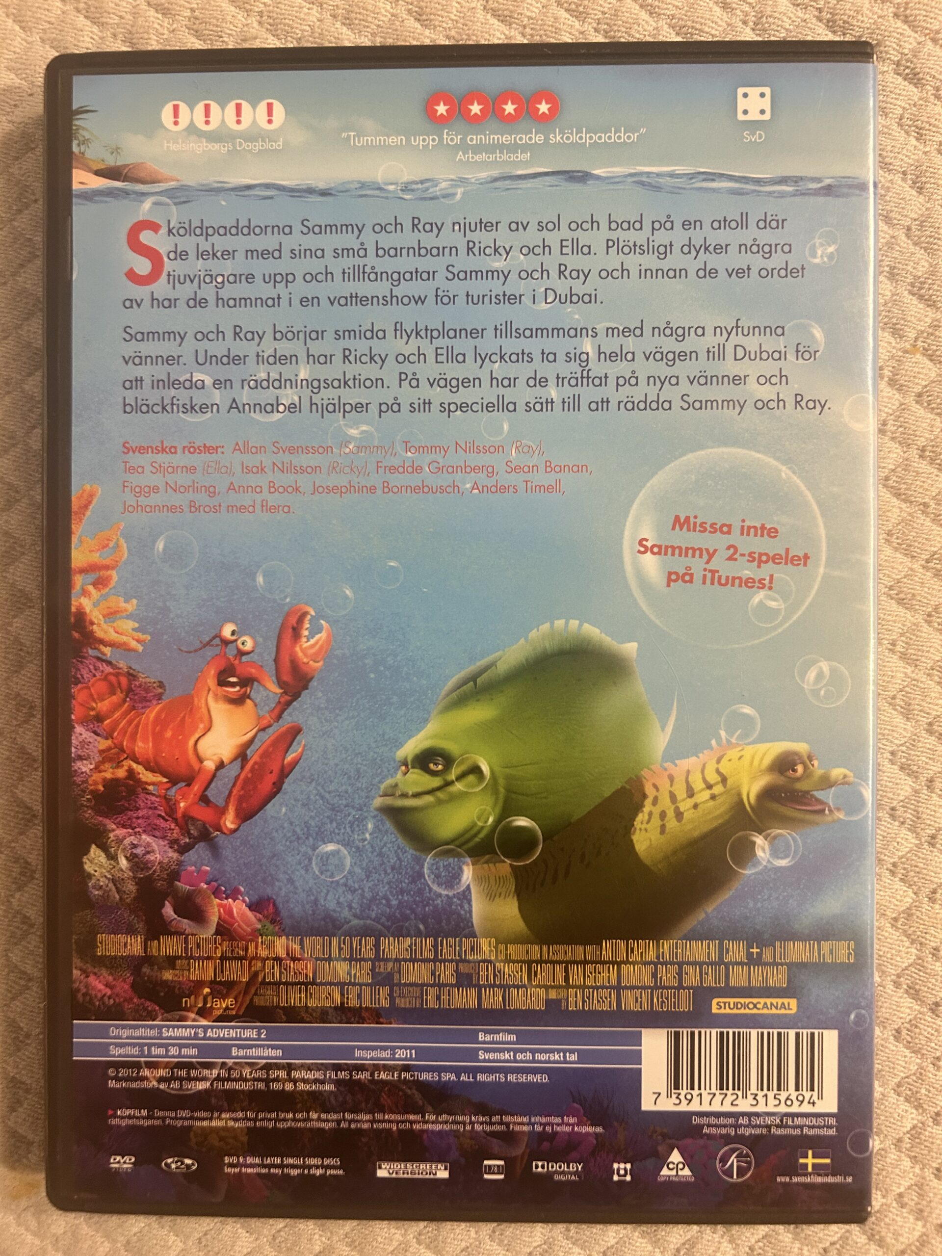 Sammys Äventyr 2 – Animerad / Familj / Äventyr – DVD – 2012 – Region 2 (PAL) - Bild 2
