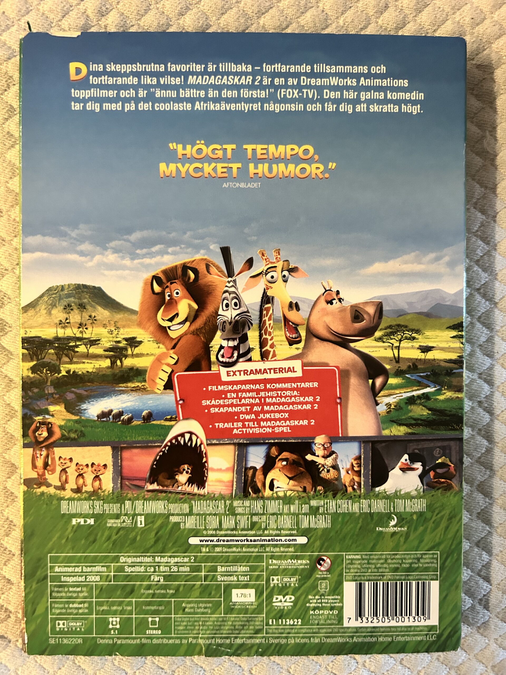 Madagaskar 2 – Animerad / Komedi / Familj / Äventyr – DVD – 2008 – Region 2 (PAL) - Bild 2