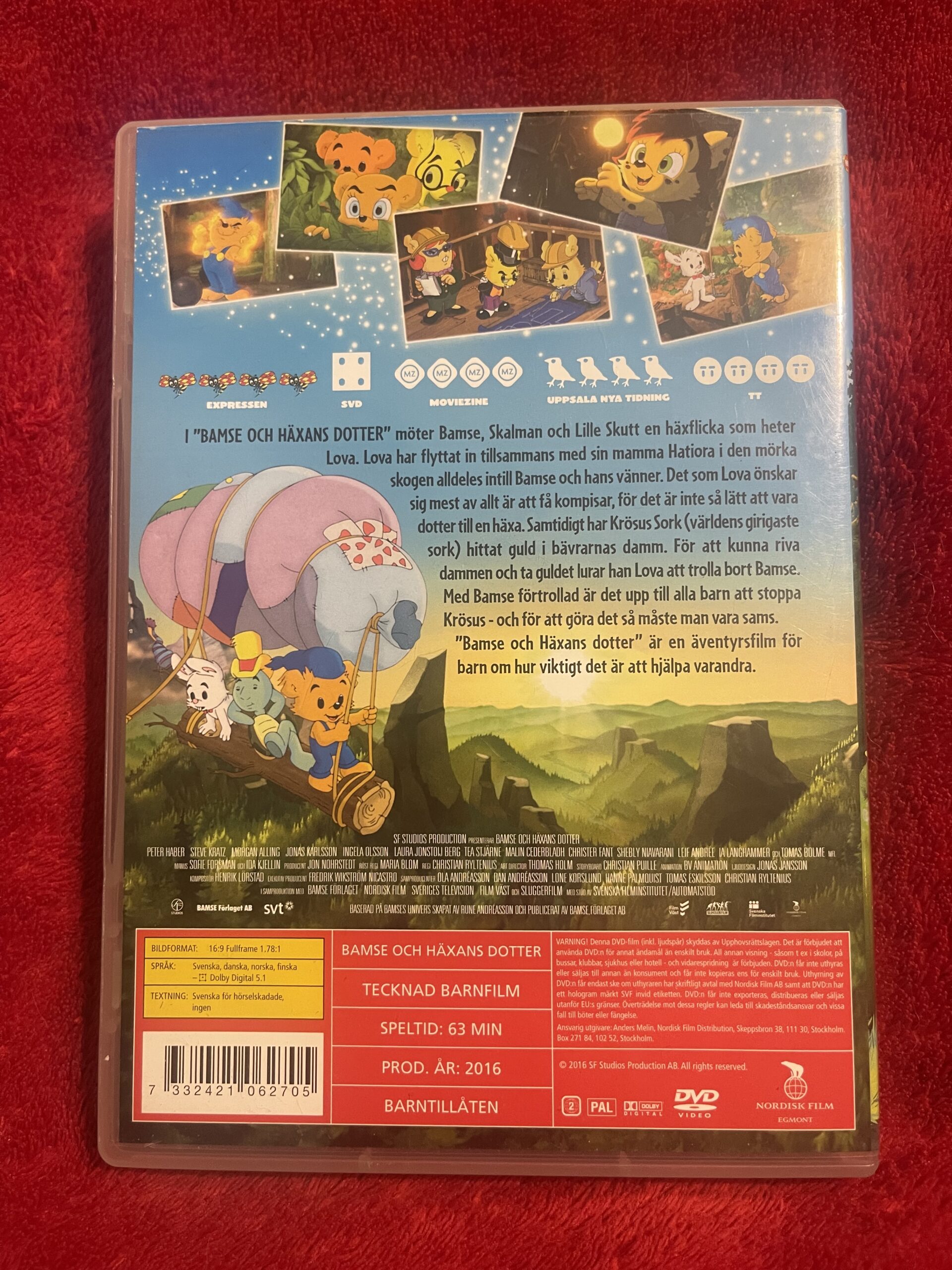 Bamse och Häxans dotter – Animerad barnfilm (2016) DVD Region 2 – Svenskt tal - Bild 2