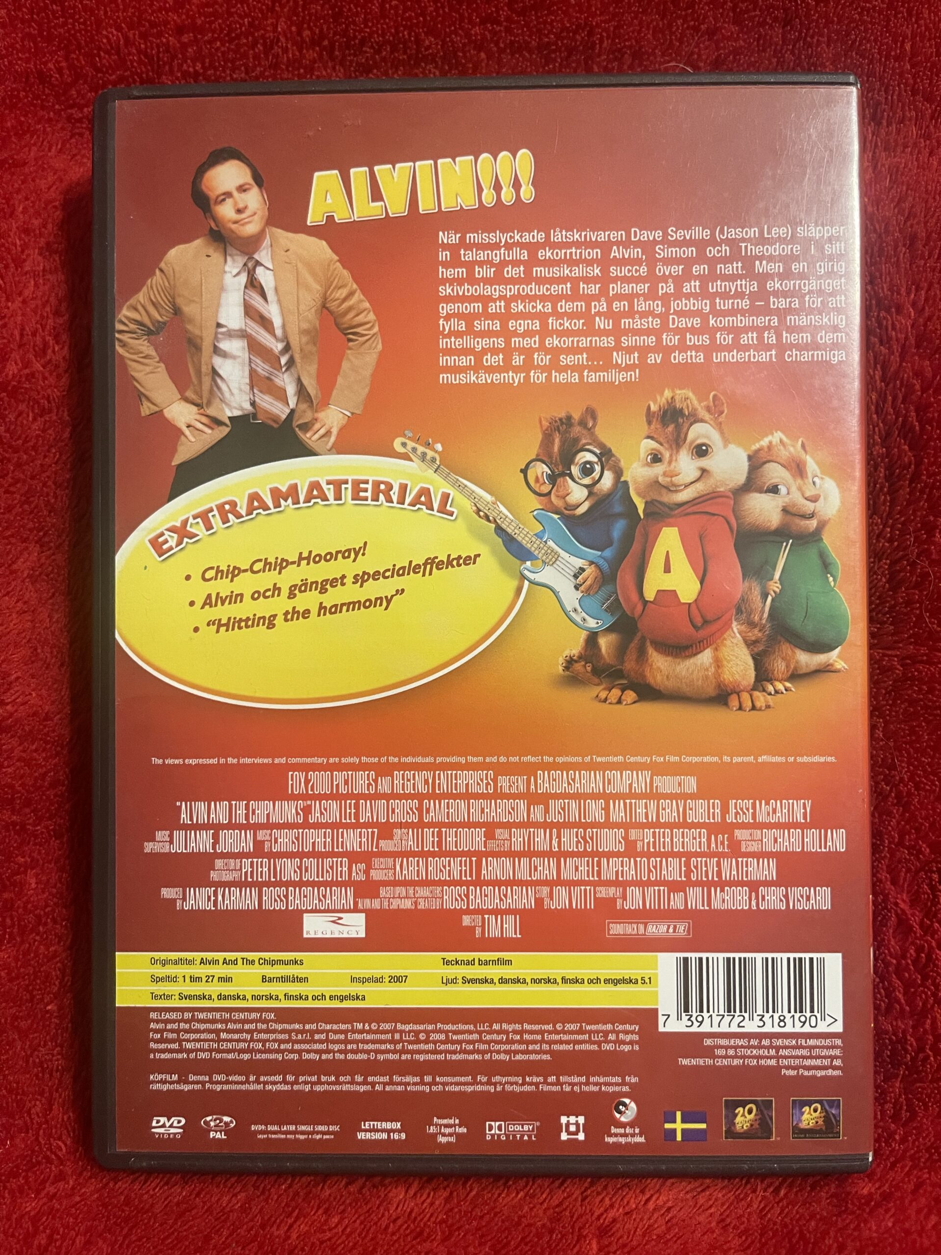 Alvin och gänget – Familj / Komedi / Musik (2007) DVD Region 2 – Svenskt tal - Bild 2