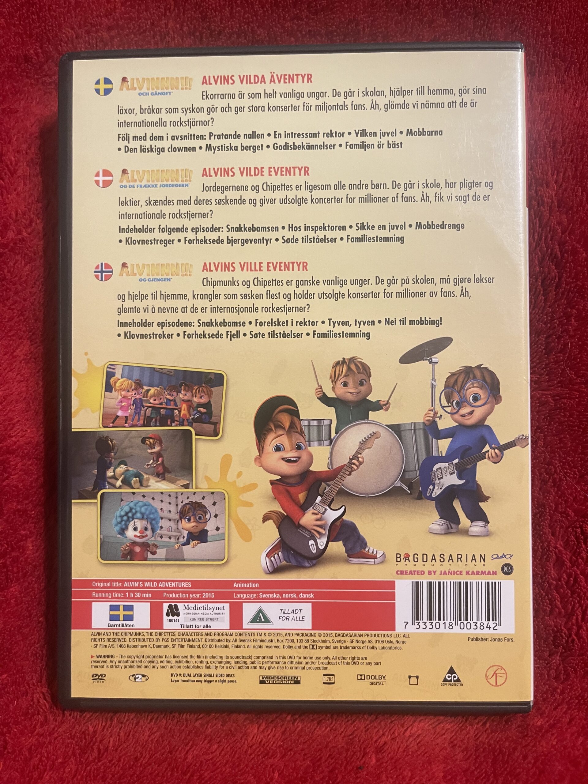 Alvinnn!!! and the Chipmunks – Animation / Familj / Barn (2015) DVD Region 2 – Svenskt tal - Bild 2
