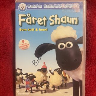 Shaun the Sheep (Fåret Shaun – Som katt & hund) – Animerad Barnfilm DVD 2010 Region 2 (Svenskt tal)