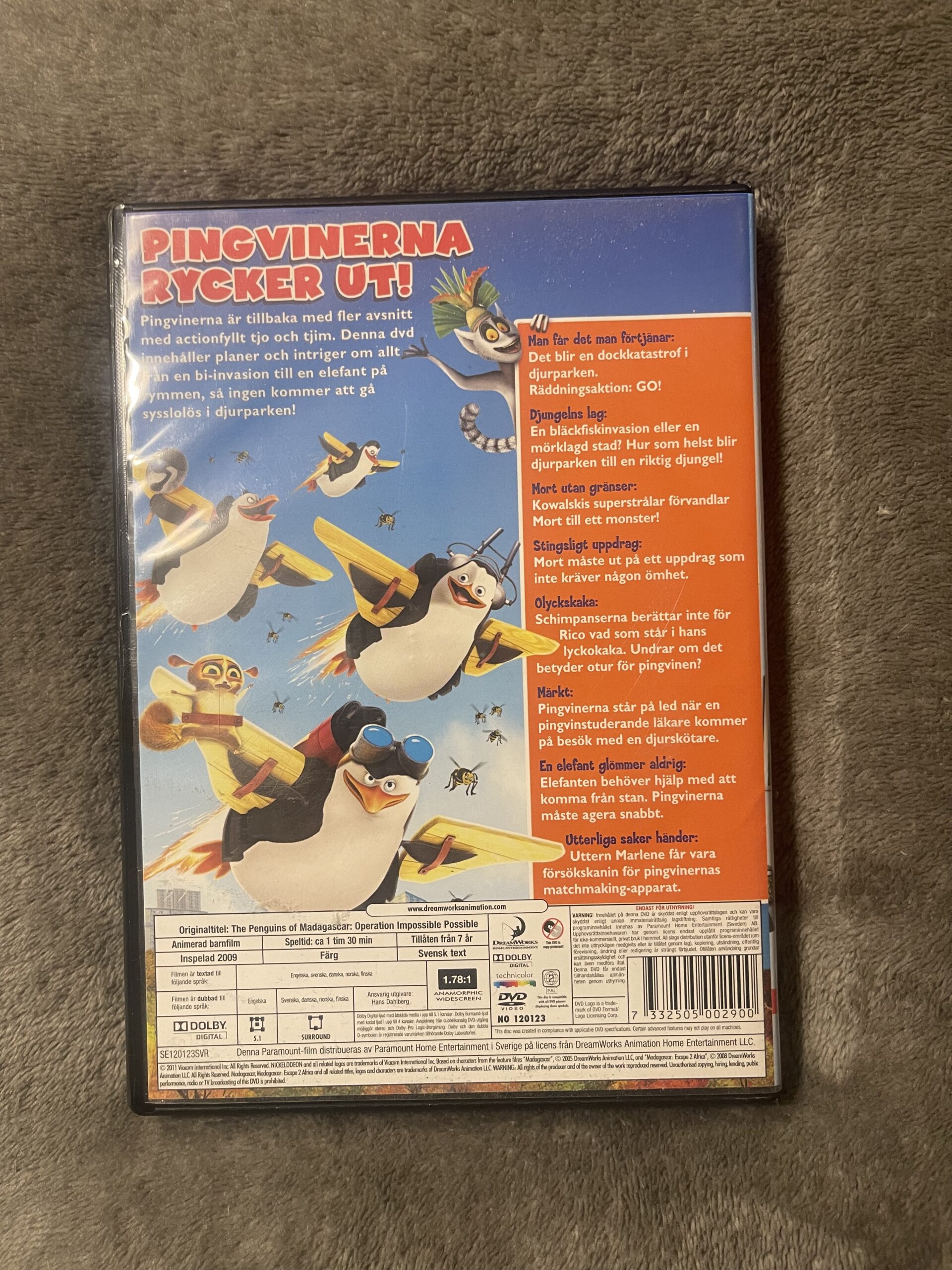 Pingvinerna från Madagaskar: På omöjligt uppdrag – Animerad Komedi/Äventyr – DVD – 2009 – Svensk utgåva (Region 2) - Bild 2