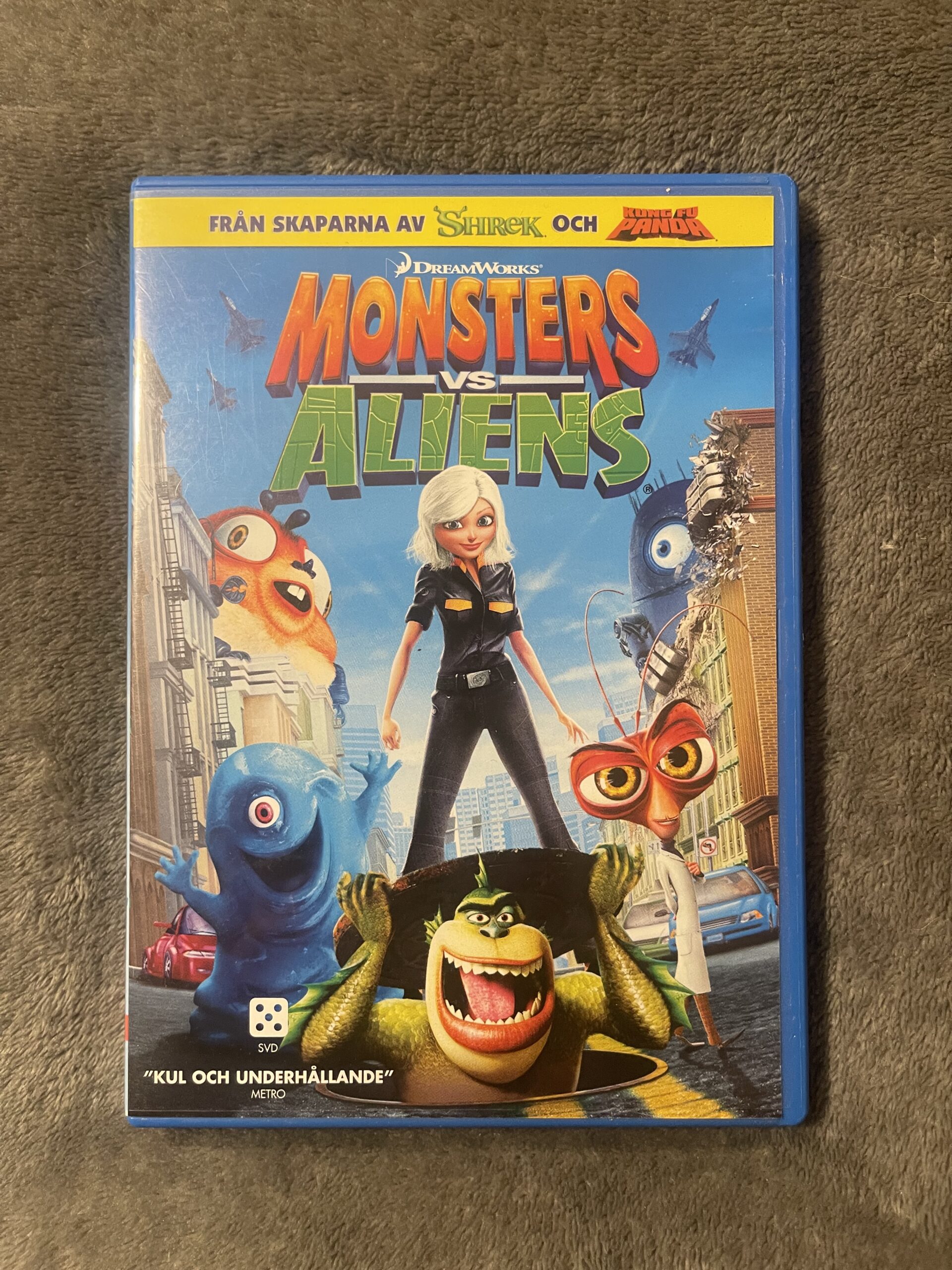 Monsters vs Aliens – Animerad Komedi/Action/Äventyr – DVD – 2009 – Svensk utgåva (Region 2)
