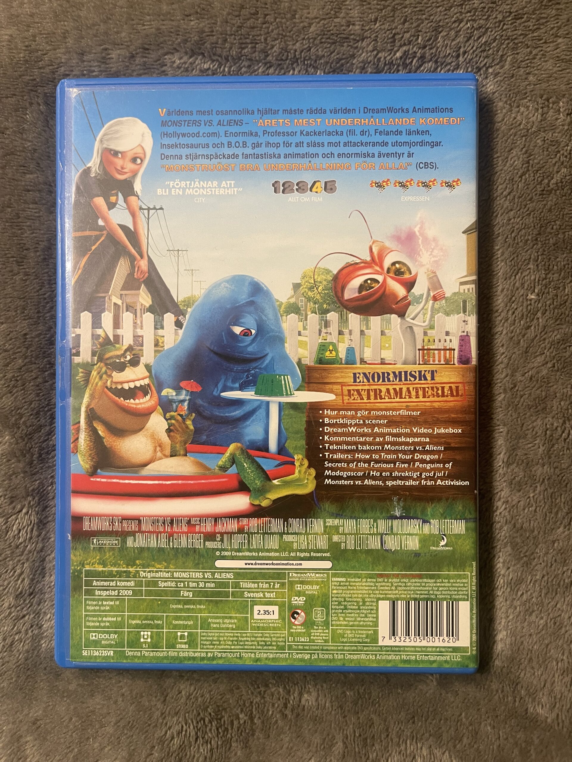 Monsters vs Aliens – Animerad Komedi/Action/Äventyr – DVD – 2009 – Svensk utgåva (Region 2) - Bild 2