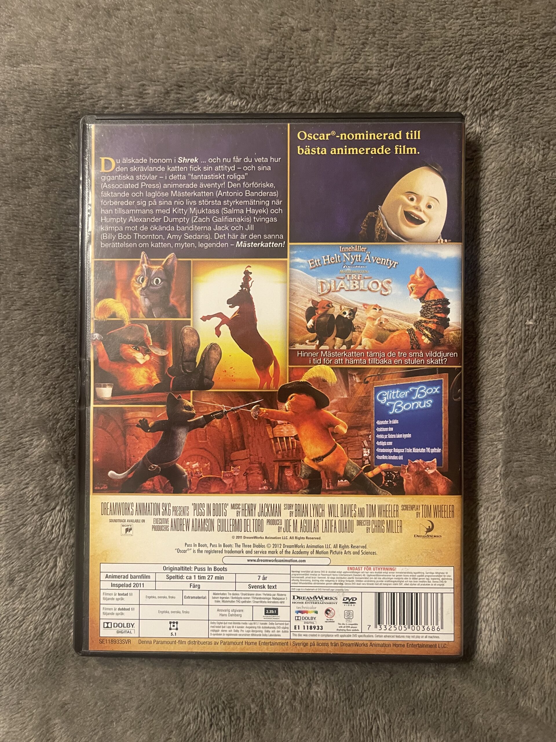 Mästerkatten – Animerad Komedi/Äventyr/Action – DVD – 2011 – Svensk utgåva (Region 2) - Bild 2