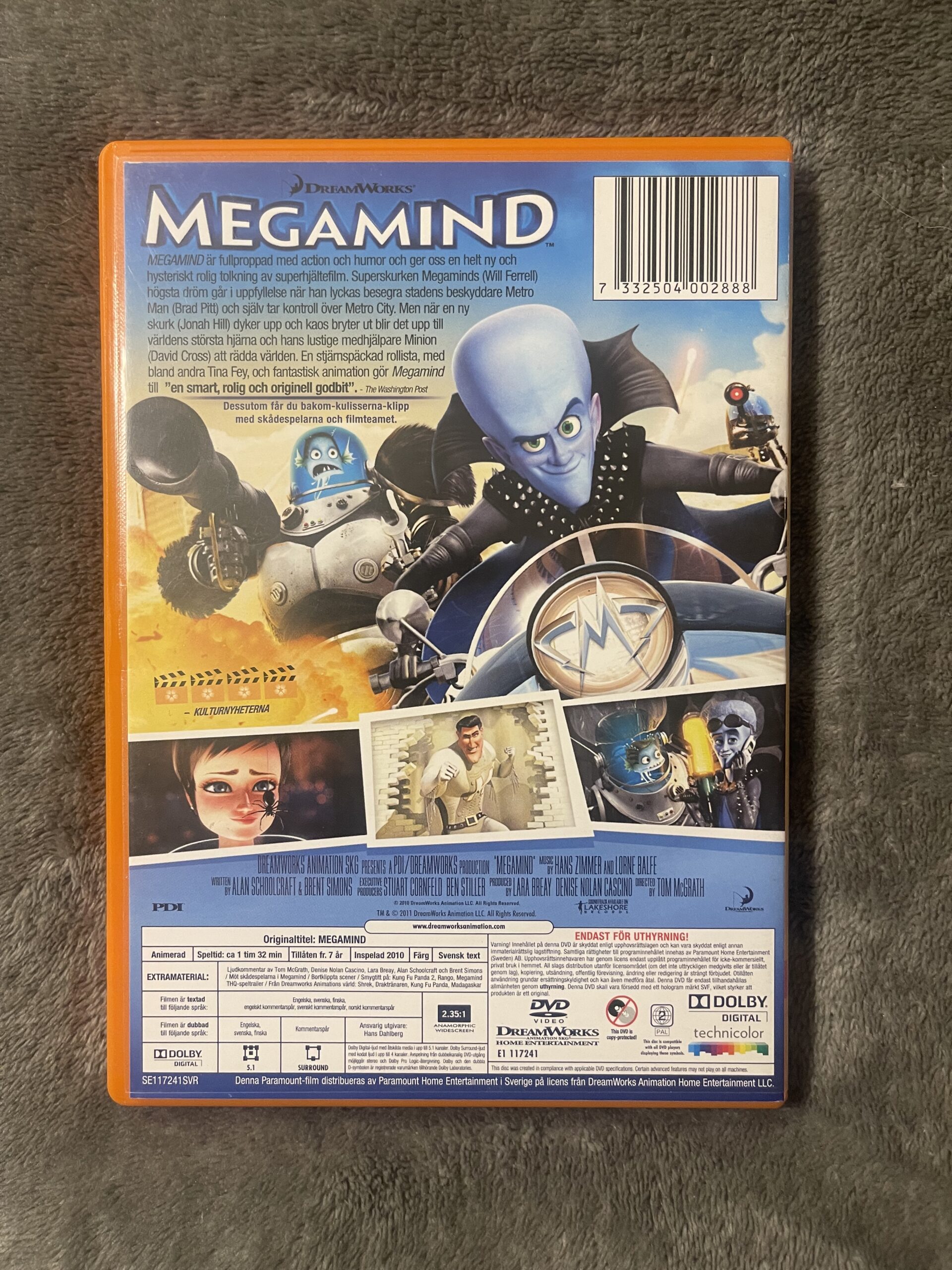 Megamind – Animerad Komedi/Action/Äventyr – DVD – 2010 – Svensk utgåva (Region 2) - Bild 2