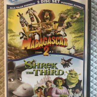 Madagascar 2 / Shrek The Third – Animerad Familjefilm – 2 Disc DVD – 2008/2007 – Region 2 PAL