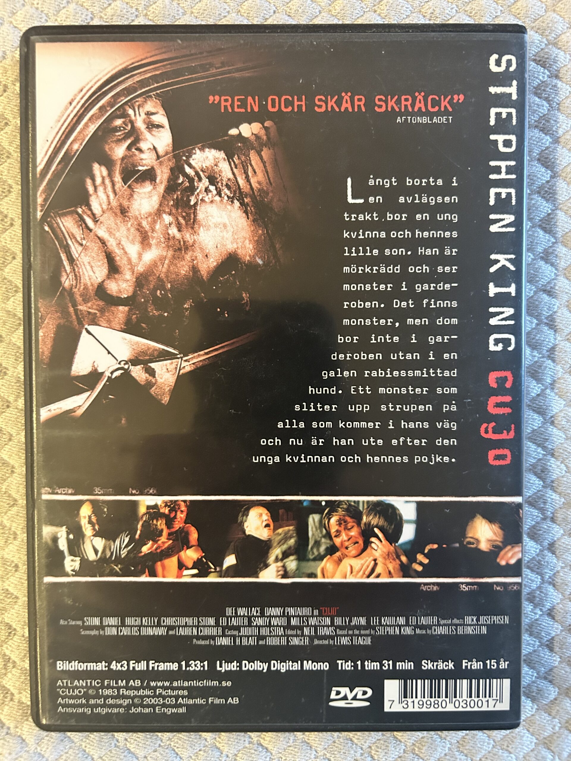 Cujo – Skräck / Thriller DVD 1983 Region 2 PAL - Bild 2