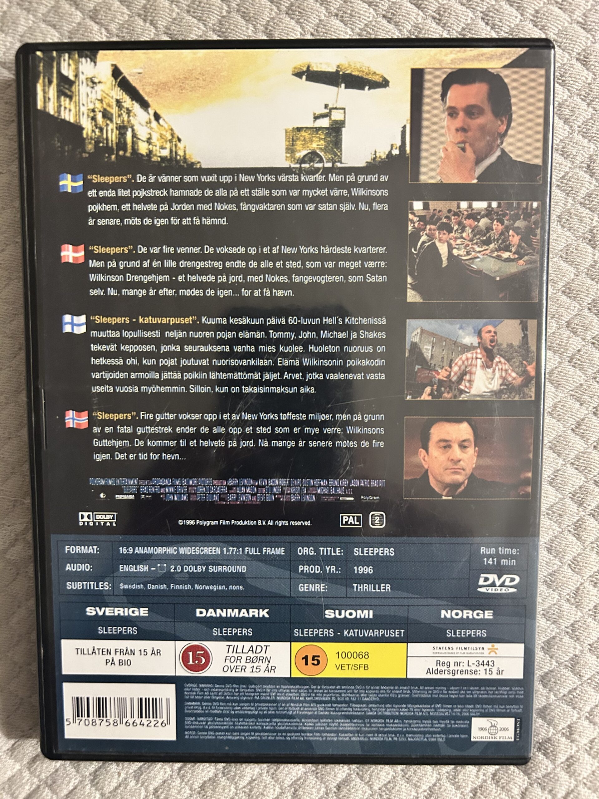 Sleepers – Thriller DVD 1996 Region 2 PAL - Bild 2