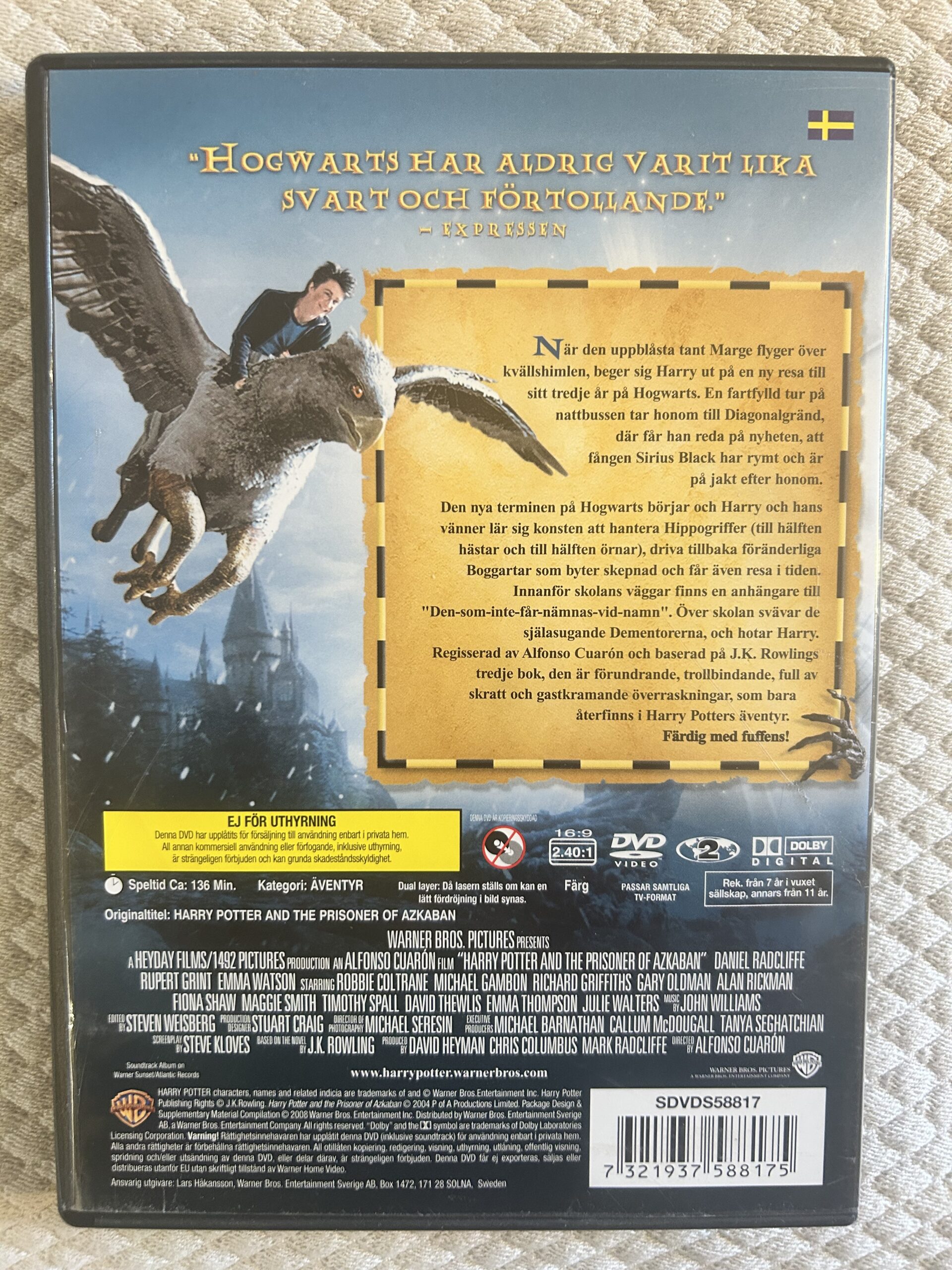 Harry Potter och Fången från Azkaban (2004) Äventyr/Fantasy DVD Region 2 - Bild 2