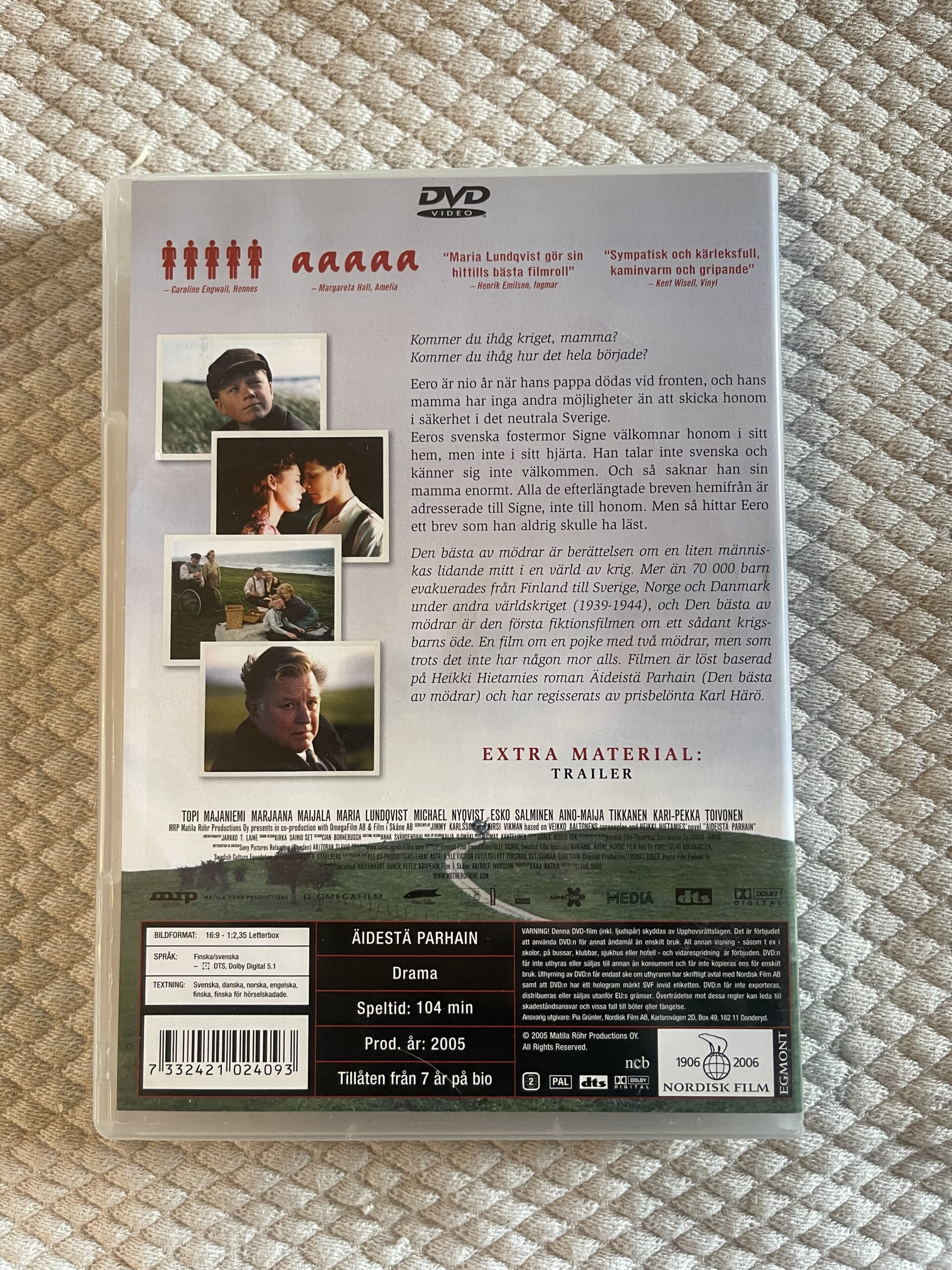 Den bästa av mödrar (2005) Drama DVD PAL Region 2 Nordisk Film - Bild 2