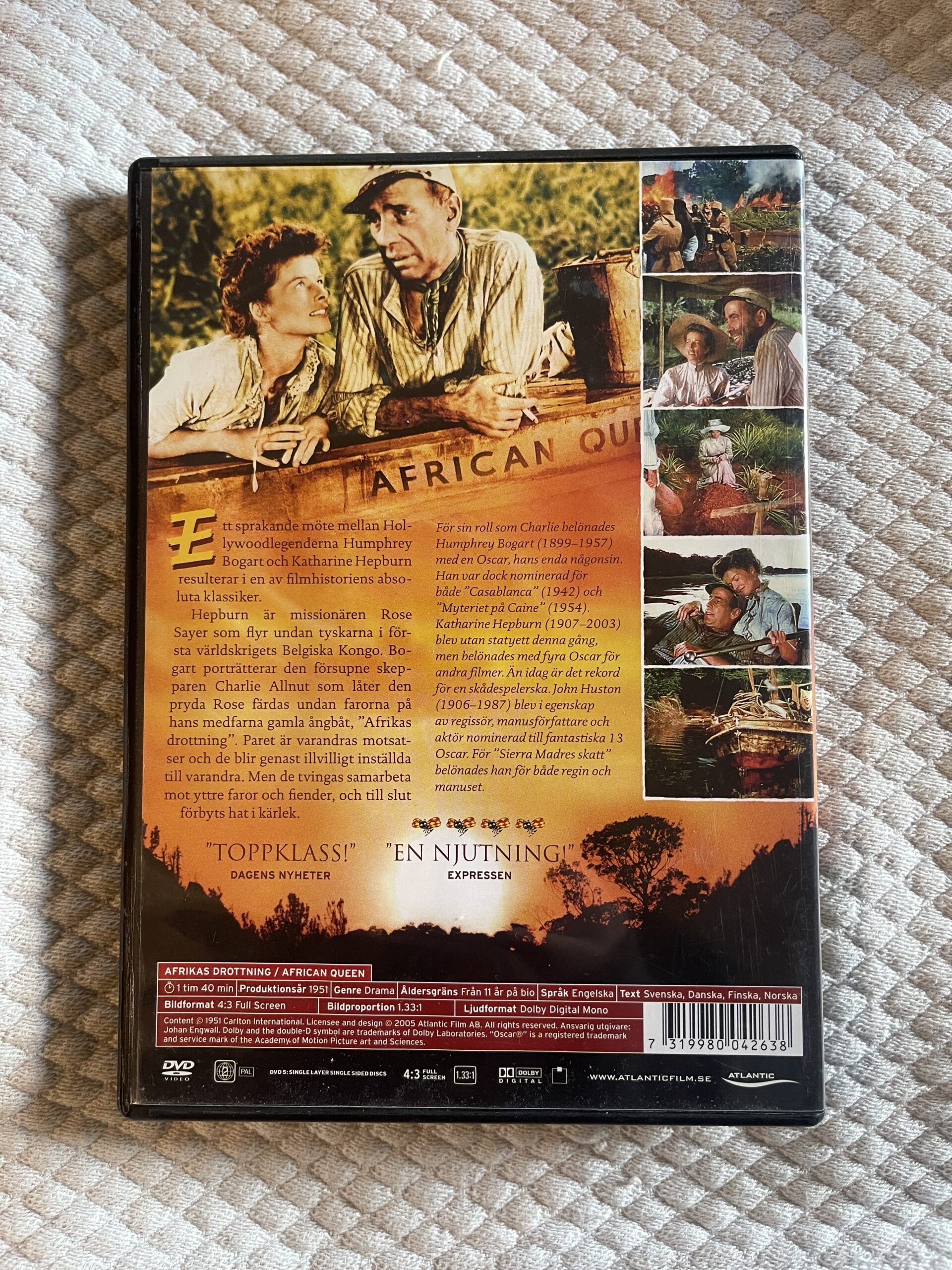 The African Queen / Afrikas Drottning (1951) Drama DVD PAL Region 2 Svensk Utgåva - Bild 2