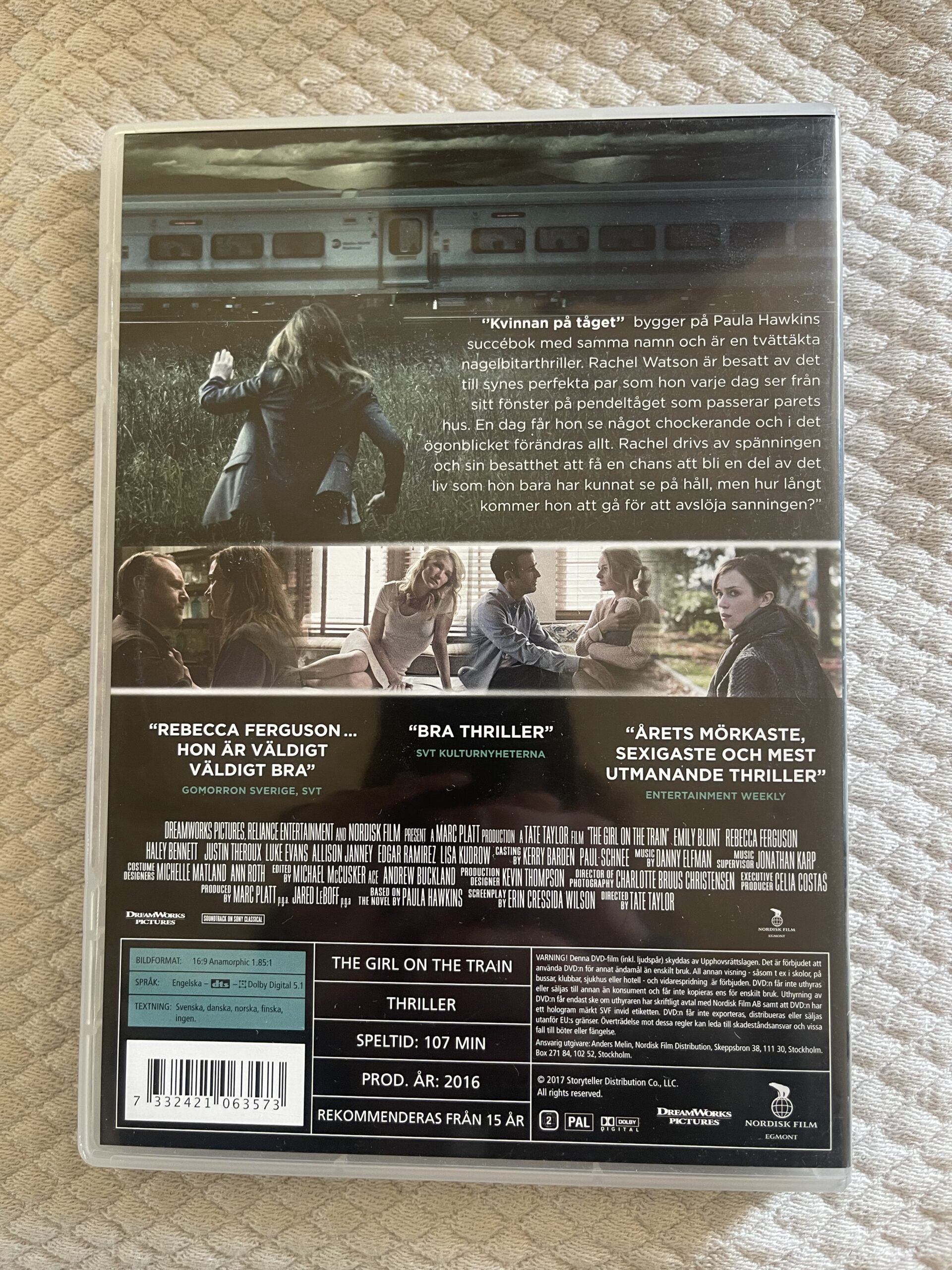 Kvinnan på tåget (2016) Thriller DVD PAL Region 2 - Bild 2