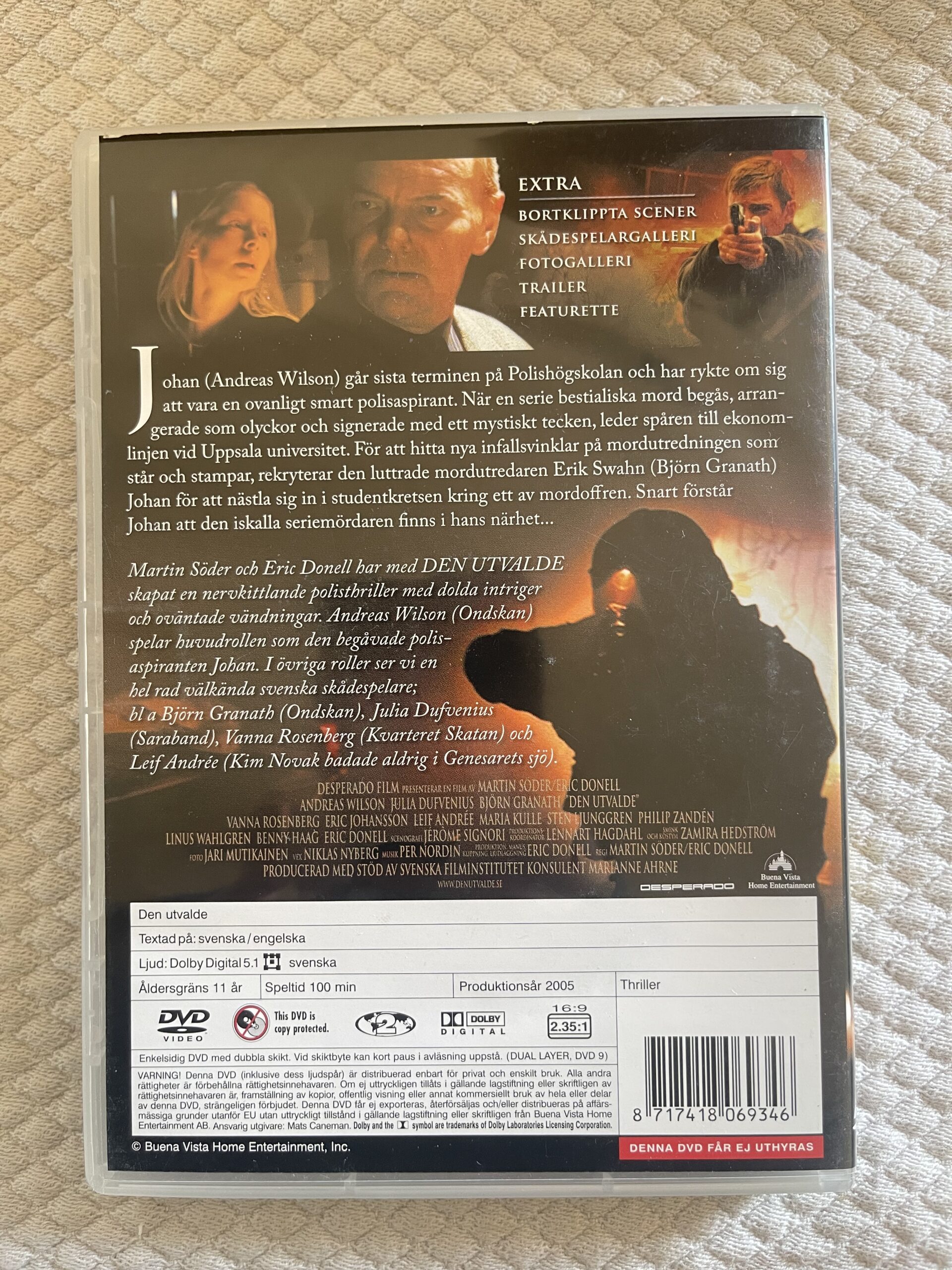 Den utvalde (2005) Thriller DVD PAL Region 2 Svensk Film - Bild 2