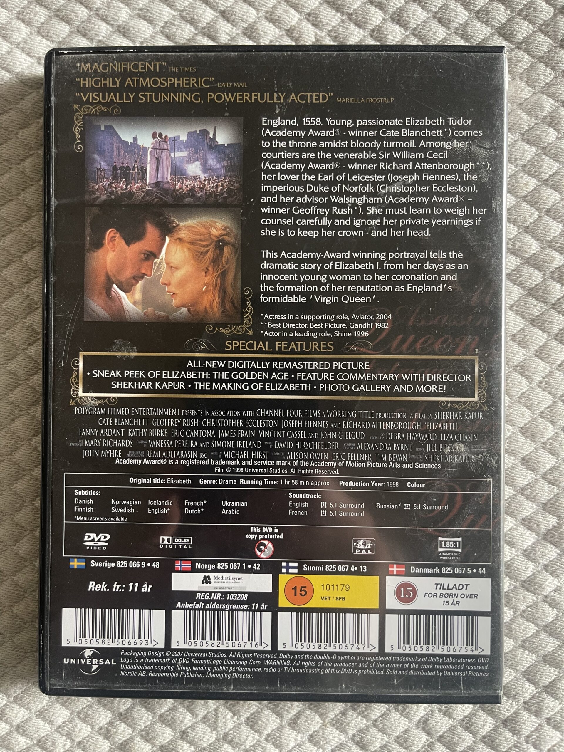 Elizabeth (1998) Drama / Historisk DVD Region 2 PAL Special Edition - Bild 2