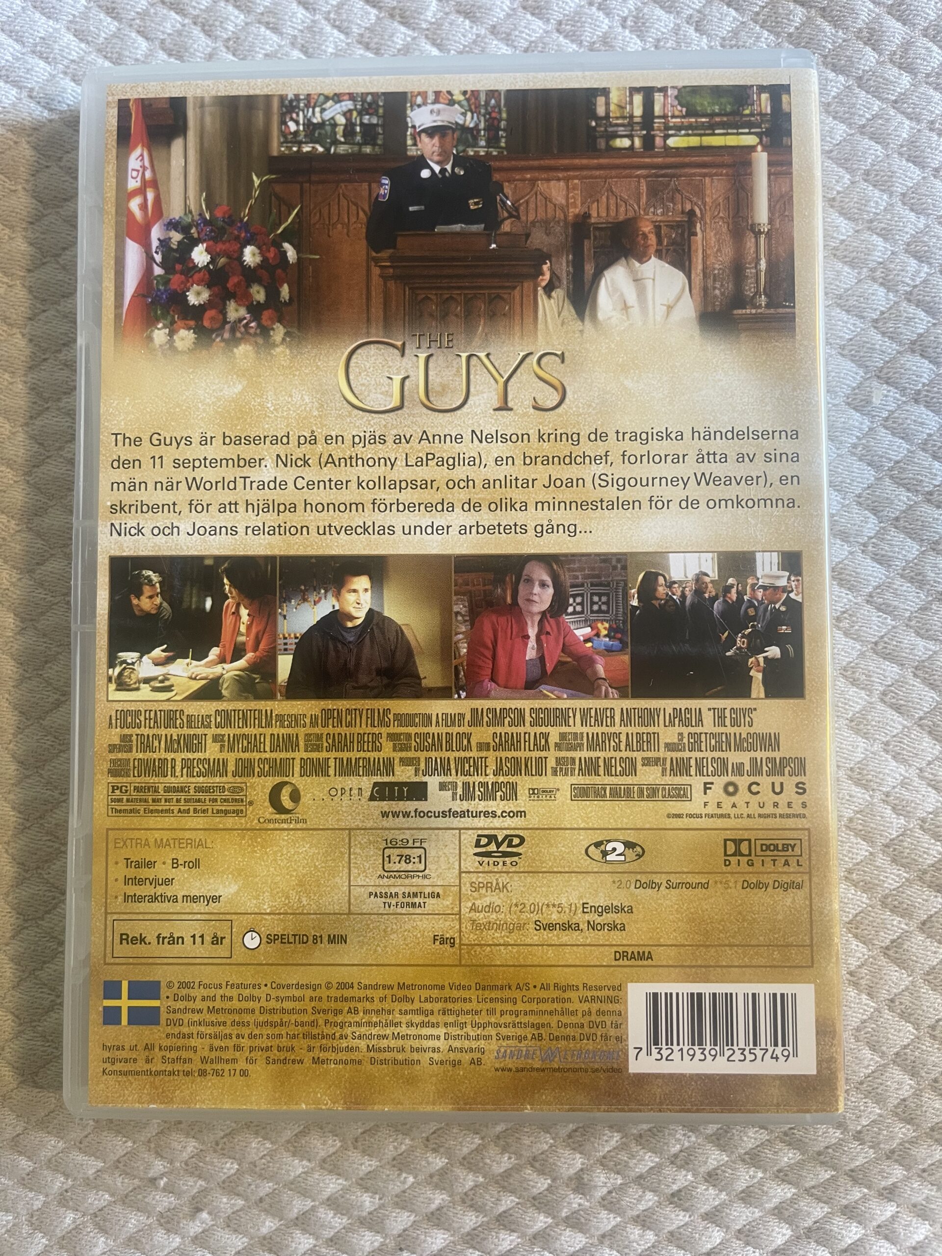 The Guys (2002) Drama DVD Region 2 PAL - Bild 2
