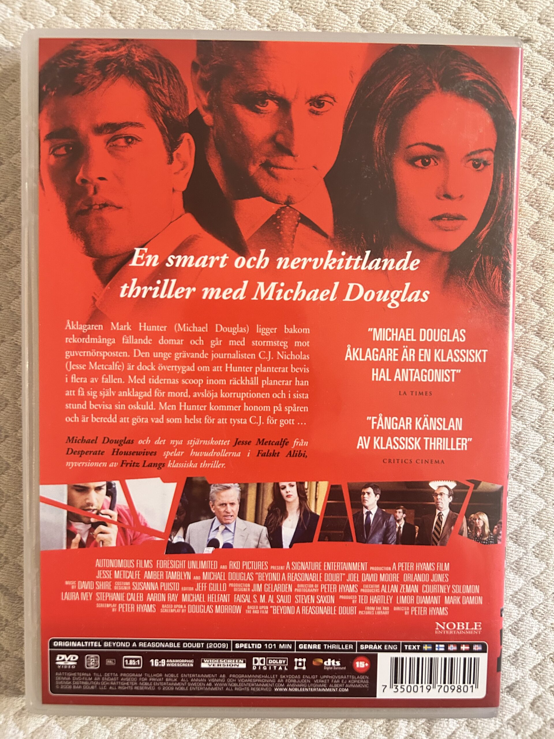 Falskt Alibi (Beyond a Reasonable Doubt) 2009 Thriller Region 2 PAL DVD - Bild 2