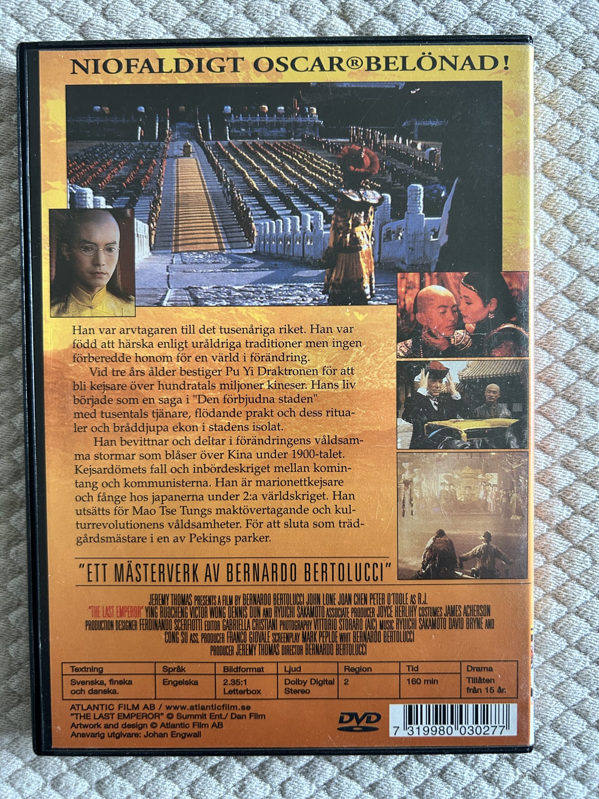 Den siste kejsaren (1987) Drama / Biografi / Historia – Region 2 PAL DVD - Bild 2