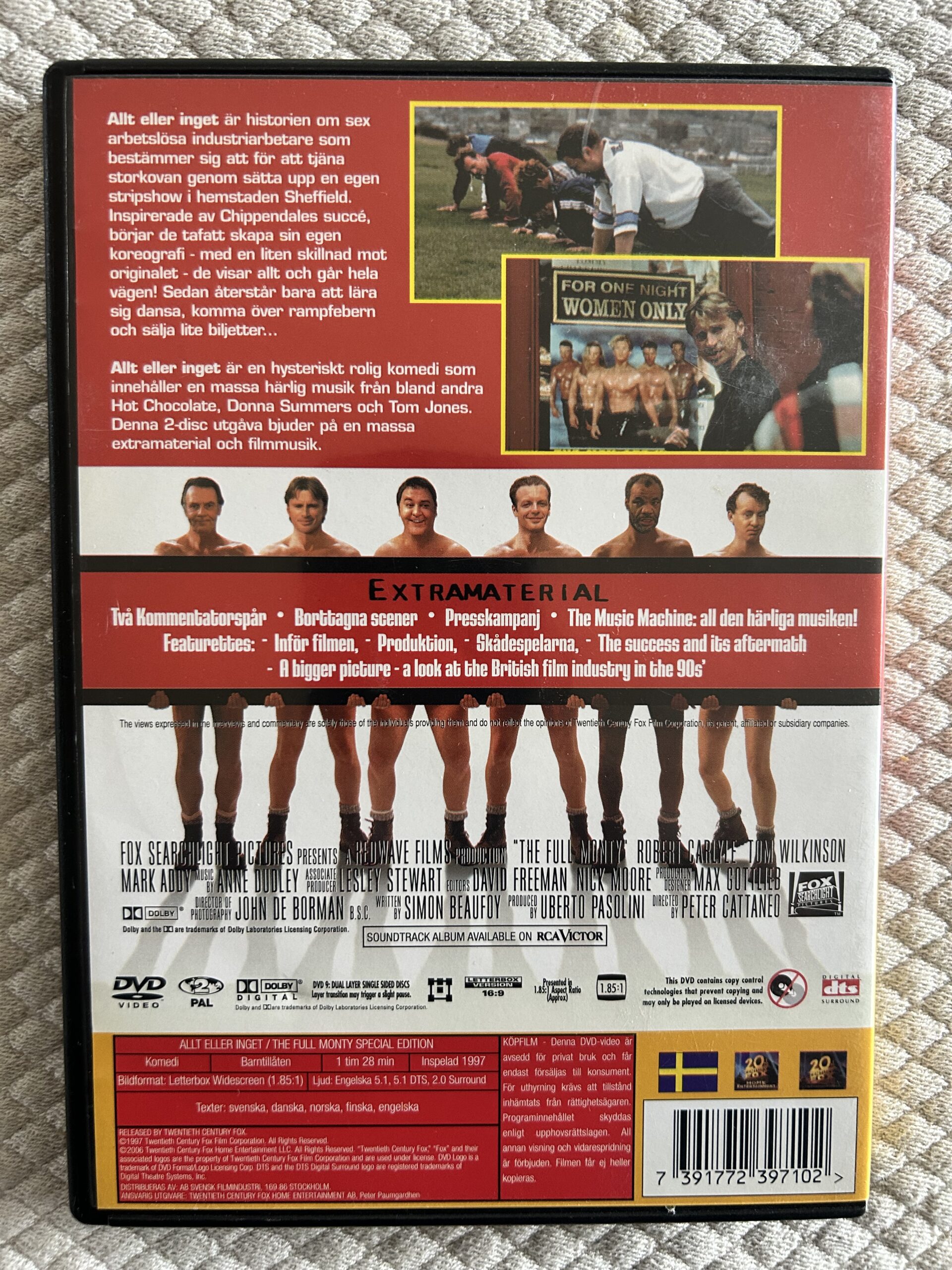 Allt eller inget / The Full Monty (1997) Komedi – Region 2 DVD Special Edition (2-Disc) - Bild 2