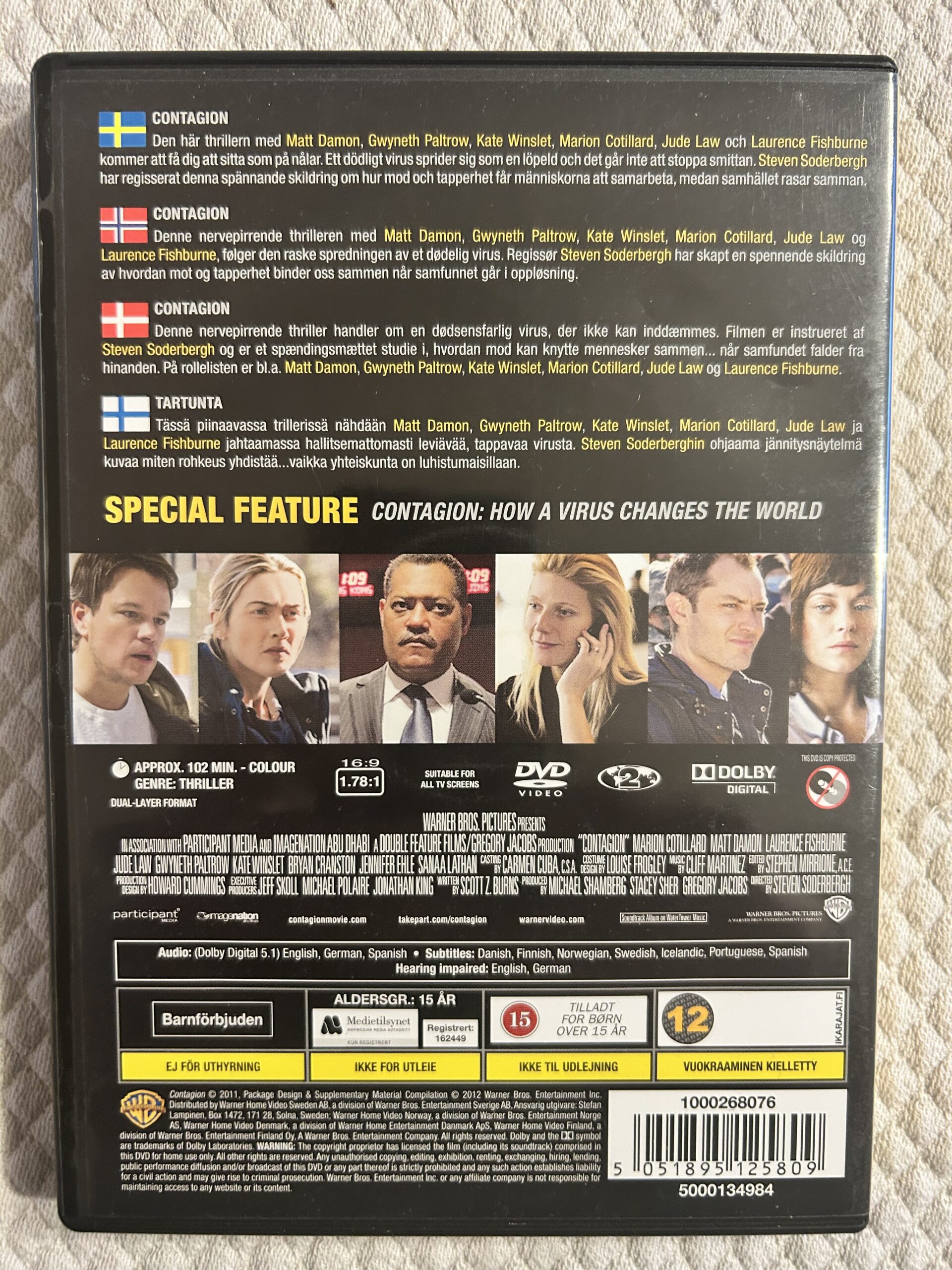 Contagion (2011) Thriller / Katastrof / Drama – Region 2 DVD - Bild 2