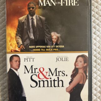 Man on Fire (2004) Action/Thriller & Mr. & Mrs. Smith (2005) Actionkomedi/Thriller – Region 2 PAL DVD