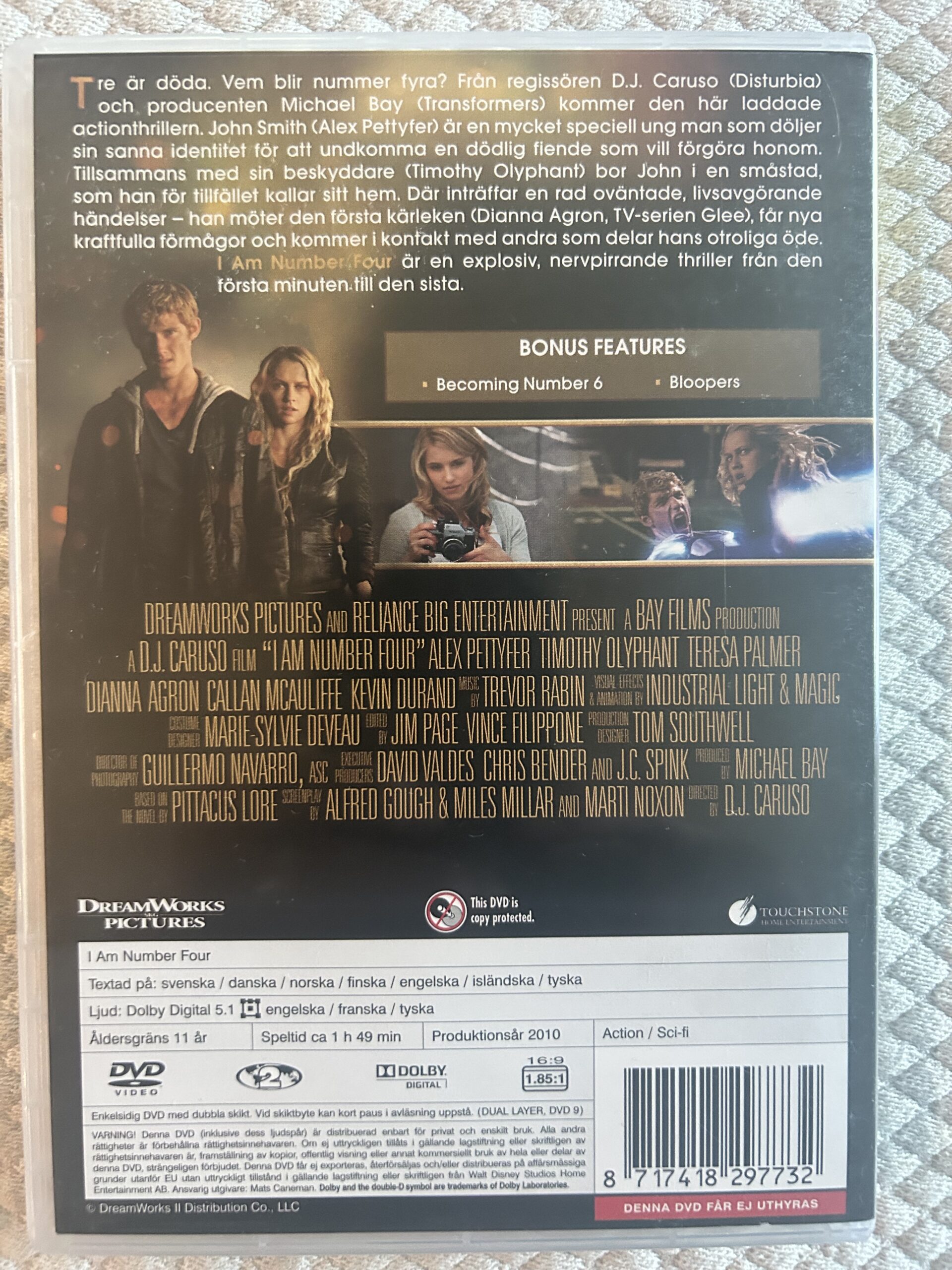 I Am Number Four (2010) Action / Sci-Fi – Region 2 PAL DVD - Bild 2