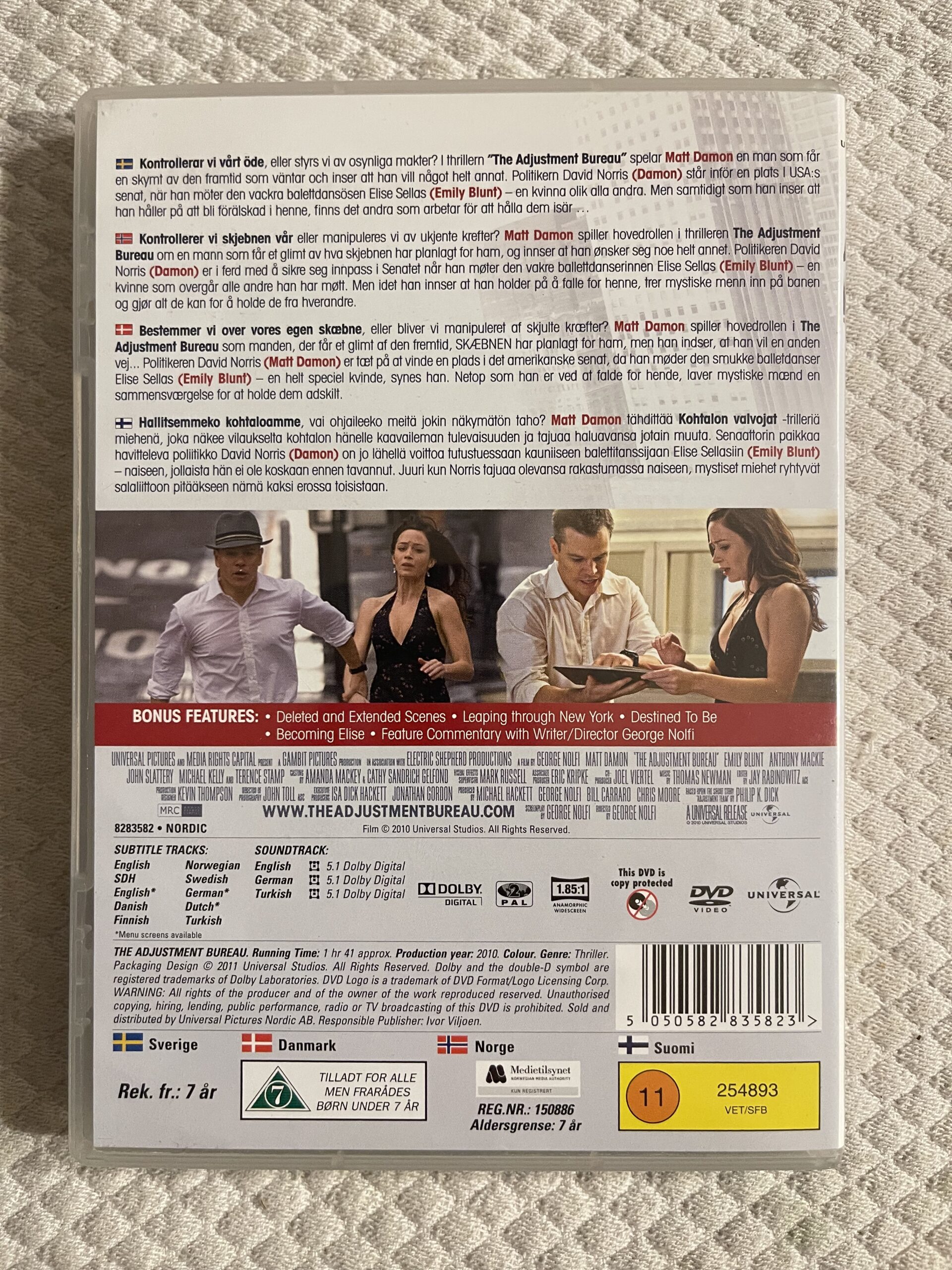 The Adjustment Bureau (2010) – Thriller / Science Fiction / Romantik DVD Region 2 PAL - Bild 2