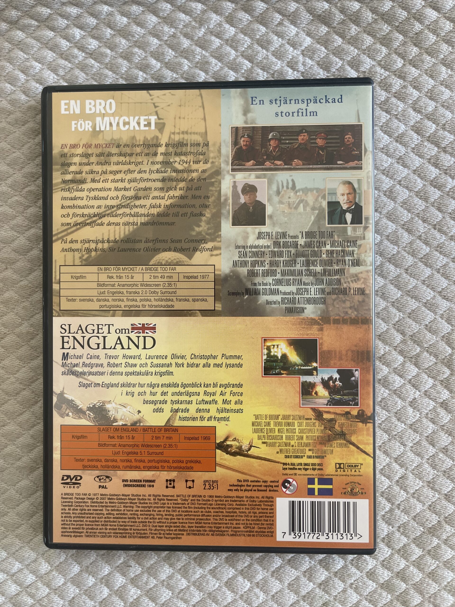 En Bro För Mycket (1977) & Slaget om England (1969) – Krigsfilm DVD Region 2 (PAL) Dubbelutgåva - Bild 2
