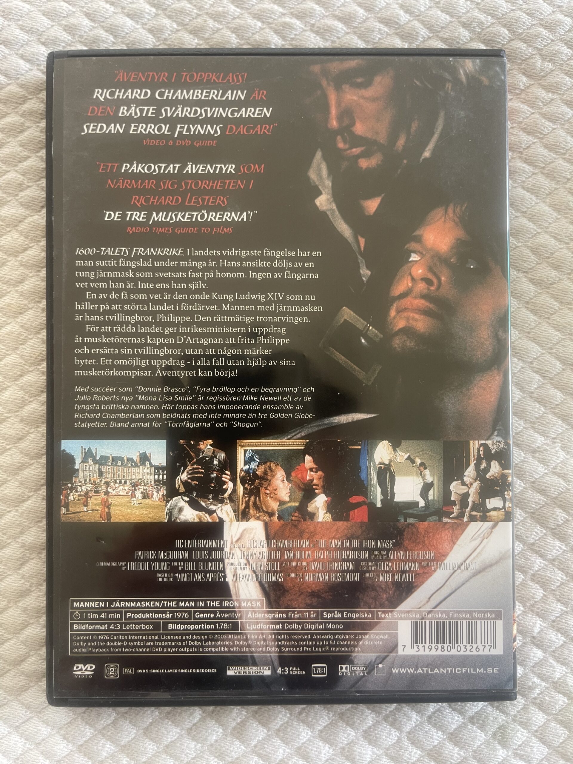 Mannen i Järnmasken (1976) Äventyr/Historiskt Drama DVD Region 2 PAL - Bild 2