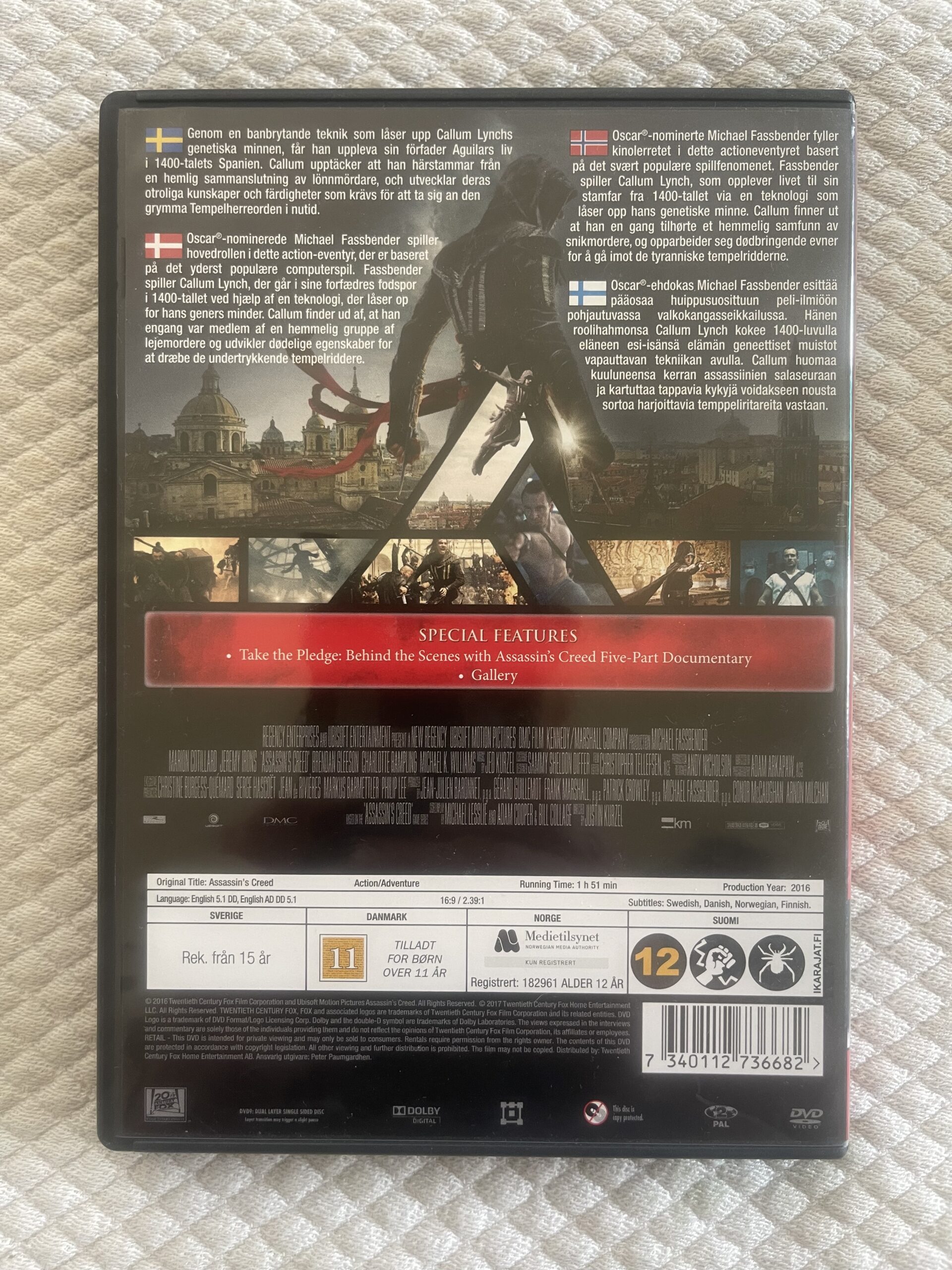Assassin’s Creed (2016) Action/Äventyr DVD Region 2 PAL - Bild 2