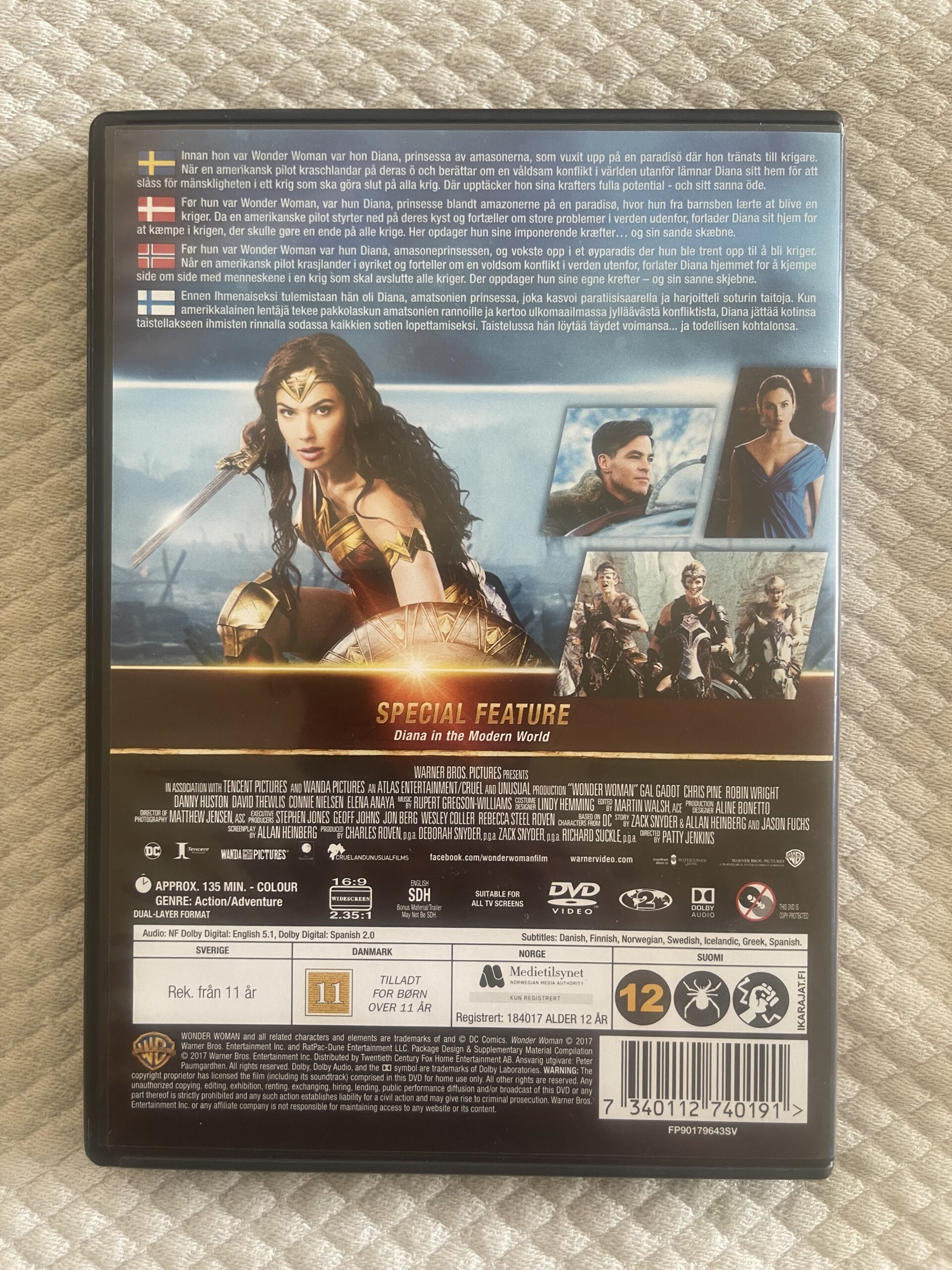 Wonder Woman (2017) DVD – Action/Äventyr/Fantasy – Region 2 - Bild 2
